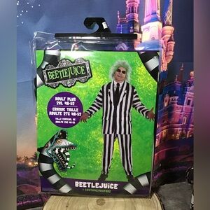 Beetlejuice adult plus costume size 2xl 48-52-new